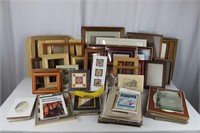 35 Assorted Picture Frames, Mattes, Framing Books+