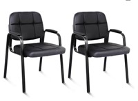 CLATINA Contemporary Leather Chair, Set of 2 -