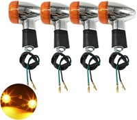 NEW 4PK Motorcycle Bullet Turn Signal Lights