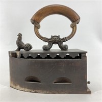 Cast Iron Coal Fired Wood Handled Iron