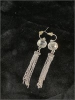 Silver plated costume earrings