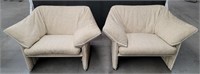 Pair of matching love seats by B&B Italia approx