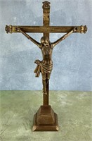 Antique Carved Wood Crucifix