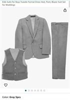 Kids Suits for Boys Tuxedo Formal Dress Vest