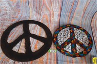 Set of two Peace Signs Wall Art