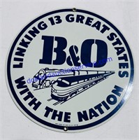 B&O Railway Sign 10x10 in