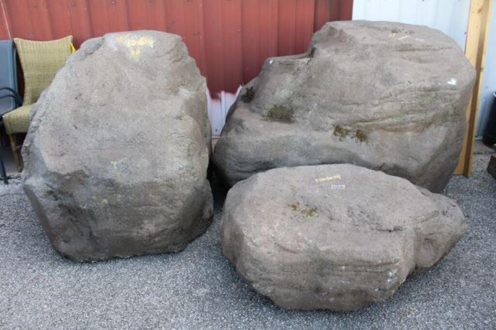 (3) Faux Boulders, Largest Approx. 5' x 4' x 4'H