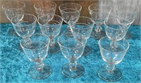 353 - LOT OF VINTAGE STEMWARE (H38)