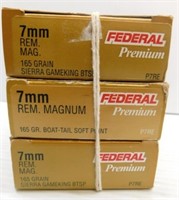 (60) Rounds of Federal 7mm rem mag. 165GR.