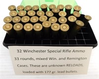 (33) Rounds of 32 win. Special rifle ammo,