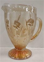 Vtg. 9" Marigold Carnival Glass Pitcher