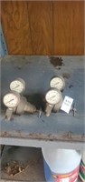 2 sets of air compressor gauges