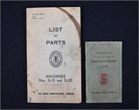 Singer Sewing Machine 31-15 Manual & Parts List