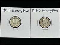 1918D & 1919D Mercury Dimes