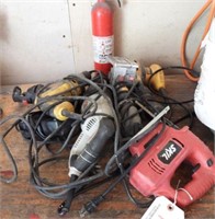 Powertool Lot: Porter Cable Sawzall, DeWalt drill,