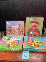 VTG Garfield & Sesame Street puzzles