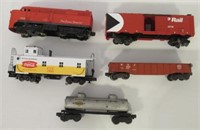 Lot of train cars includes Lionel, CP rail, the