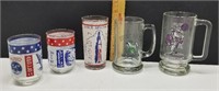 Lot of 5 Glassware- Apollo 7  11 & 12