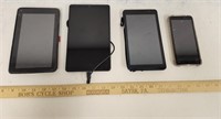 (4) Tablets & Cell Phone- All Untested/As Is-