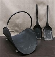 Log Holder, 2 Coal/Ash Shovels