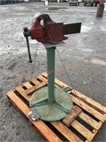 Vintage Hollands Vise On Heavy Duty Stand