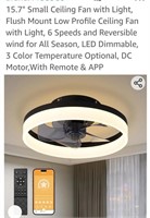 New 15.7" Ceiling Fan with Light and remote