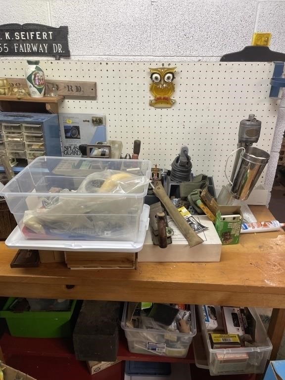 Contents On Table, Plus Workbench