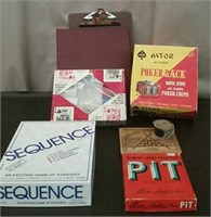 Box-Poker Chips, Rack, Sequence, Pit, & Triangle