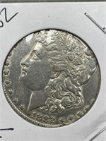 1882 MORGAN SILVER DOLLAR - F