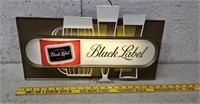 Black label sign