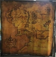 Middle Earth map on canvass 39"x39"