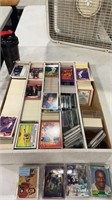 Big box lot of assorted trading cards sports and