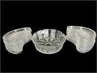 Cut Bowl, Val St. Lambert Kidney Crystal Plates