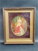 Antique Styled Portrait of Woman in Frame
