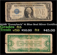 1928B "Funnyback" $1 Blue Seal Silver Certificate