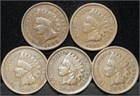 5 Nice Indian Head Cents