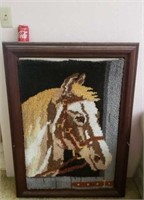 Framed Latch Hook Horse