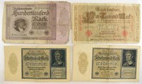 German Paper Currency to Include: 1922