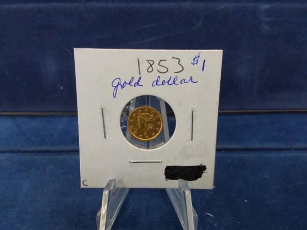 1853 1 Dollar Gold Round