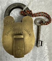 Vintage 4 Lever Brass Padlock