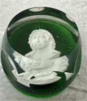 Commemorative Glass Franklin Mint Paperweight