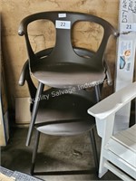 2- plastic chairs (scratched)