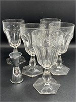 Set of (5) water glasses