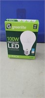 4 Pack. 100 Watt  LED Light Bulbs