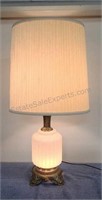Table lamp. Two stage lighting. Opaque pearl