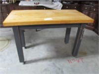 Butcher Block Island on casters
