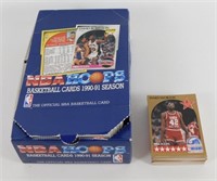 Box Full of 1990-91 NBA Hoops Basketball Cards -