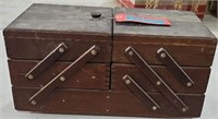 expandable wood sewing box