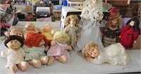 (2) boxes dolls w/vintage Cabbage Patch