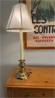 SOLID BRASS LAMP 30” H